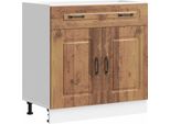 Vidaxl Base Da Cucina Kalmar In Legno Di Recupero, Materiale A Base Di Legno