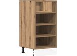 Vidaxl Armadio Base Riga Artisan Rovere 40X44,5X81,5 Cm Materiale A Base Di Legno