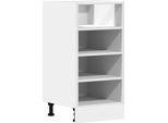 Vidaxl Armadio Base Riga Bianco 40X44,5X81,5 Cm Materiale A Base Di Legno