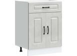 Vidaxl Base Cucina Kalmar Cemento Grigio Materiale Legno