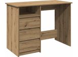 Vidaxl Scrivania Artisan In Rovere 102X50X75 Cm Materiale A Base Di Legno