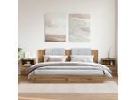 Vidaxl Comodini 2 Pz. Rovere Artigianale 40X40X50 Cm Materiale A Base Di Legno