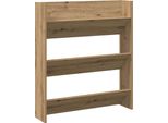 Vidaxl Scarpiera A Parete Rovere Artigianale 80X18X90 Cm Materiale A Base Di Legno