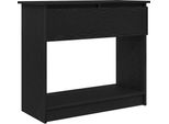 Vidaxl Tavolo Consolle Con Cassetti Nero 85,5X38,5X74,5 Cm