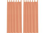 Vidaxl Tende In Voile Con Passanti 2 Pz. Rosso Terracotta 140X245 Cm