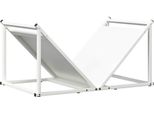 Vidaxl Porta Legna Bianco 70X43X34,5 Cm Acciaio Laminato A Freddo