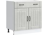 Vidaxl Base Da Cucina Lucca Cemento Grigio Materiale A Base Di Legno