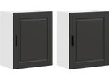 Vidaxl Pensili Da Cucina 2 Pz. Materiale A Base Di Legno Nero Porto
