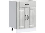 Vidaxl Base Da Cucina Lucca Cemento Grigio Materiale A Base Di Legno