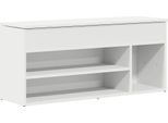 Vidaxl Panca Per Scarpe Bianca 102X30,5X45 Cm Materiale A Base Di Legno