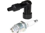 Candela Ngk B8HS + Cappuccio Candela LB05F 90° Soppressione Interferenze Per Simson S50 S51 S53 S70 S83 SR50 SR80 KR51/2