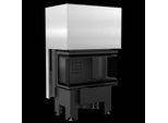 Inserto Per Caminetto Kratki Nbc 680/280 7 Kw Ø 160 Con Porta Scorrevole Pannellata Nera