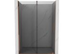 Mexen Velar Porta Doccia Scorrevole 150 Cm, Grafite, Oro Rosa - 871-150-000-41-60