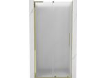 Mexen Velar L Porta Doccia Scorrevole 120 Cm, Vetro Satinato, Oro - 871-120-003-31-50