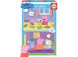 Educa BorráS 2 20 Pezzi, Puzzle Per Bambini Peppa Pig, Colori Assortiti (18087) Educa