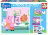Educa 16817, Peppa Pig, Set Di Puzzle 4In1 Con 12/16/20/25 Pezzi, Puzzle Per Bambini Dai 3 Anni In Su