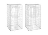 Vidaxl Colonne Gabion 2 Pz. 50X50X100 Cm In Ferro