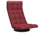 Sedia Da Terra Girevole In Tessuto Rosso Vino