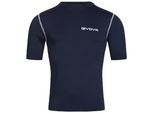 2XL Navy (Blu) | Givova Baselayer Functional Shirt "Corpus 2"""