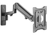 Digitus - Kit Di Montaggio (Montaggio A Parete) - Per Display Lcd / Display Lcd Curvo - Molla A Gas, Braccio Girevole - Plastica, Alluminio, Acciaio - Nero Opaco - Dimensioni Schermo: 43,2-109,2 Cm (17"-43"")"