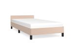 Vidaxl Struttura Letto Con Testiera Senza Materasso Cappuccino 100X200 Cm