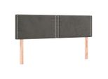 Vidaxl Testiere 2 Pz. Velluto Grigio Scuro 72X5X78/88 Cm