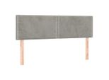 Vidaxl Testiere 2 Pz. Velluto Grigio Chiaro 72X5X78/88 Cm