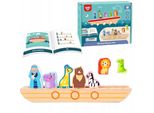 Arca Di Noè In Legno Tooky Toy + Libro Puzzle