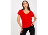 Maglietta Basic Feel Good A Maniche Corte Da Donna Fitzralph Rosso M