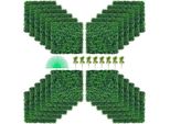 Parete Di Piante Artificiali 24 Pezzi 20 X 20 Pollici - Schermo Di Privacy Di Siepe Artificiale - Pannello Di Bosso Artificiale Pe - Schermo Di Privacy Di Piante Artificiali 50 X 50 Cm - Parete Di Piante Di Decorazione Della Parete