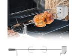 Sessamen-Lp Set Di Girarrosto In Acciaio Inox 107Cm Pinza Per Carne Bbq Con Motore Incl. 4 Aghi Per Carne, 220V - 240V, Girarrosto Elettrico, Girarrosto, Girarrosto Spiedo