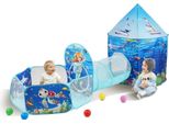 Tenda Da Gioco Per Bambini Con Tunnel, Canestro Da Basket E Casetta Pop-Up - Incl. Borsa Per Il Trasporto E Cinghie Di Fissaggio - Interno Ed Esterno - Regali Di Compleanno - Bambini, Bambine, Neonati, Bambini Piccoli