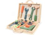 Rebecca Mobili Cassetta Porta Attrezzi Per Bambini Subeir Da 3 Anni In Legno Multicolore 6X29.5X22.5