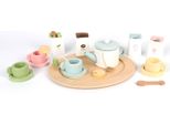 Rebecca Mobili Set Da Tè Con Accessori Per Bambini Videira Da 3 Anni In Legno Multicolore