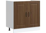 Vidaxl Base Lavello Kalmar Brown Effetto Rovere 80X46X81,5 Cm