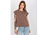Maglietta Basic Feel Good A Manica Corta Da Donna Al-Ansari Marrone L