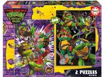 Educa Puzzle Delle Tartarughe Ninja 2X500 Pezzi Multicolore Multicolore Taglia Unica
