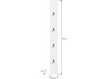 Pannello Prisma Bianco / Bianco Hg Bagno/Armadio 16 X 150 Cm