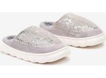 Pantofole Lucide Da Donna Pantofole Foderate Pantofole Slip On Elis Grigio Gr.38/39
