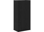 Vidaxl Armadio A Muro In Rovere Nero 32 X 20 X 67 Cm Materiale A Base Di Legno