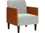 Vidaxl Poltrona Con Braccioli Grigio Chiaro 55 Cm In Velluto