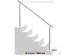 Corrimano Per Scale Esterne, In Acciaio Inox Resistente, Di Facile Installazione, Tipo 5
