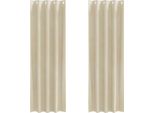 Vidaxl Tende Oscuranti 2 Pezzi Crema 140 X 260 Cm Velluto