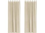 Vidaxl Tende Oscuranti 2 Pezzi Crema 140 X 225 Cm In Velluto