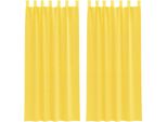 Vidaxl Tende In Voile Con Passanti 2 Pz. Giallo 140X225 Cm