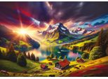 Puzzle D'arte - Puzzle Ai Confini Delle Alpi - 500 Dielov