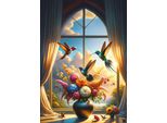 Puzzle D'arte - Puzzle Sinfonia Di Fiori E Ali - 500 Dielov