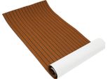 Zerbino In Teak, Funzione Antiscivolo, Schiuma Eva, Strisce Nere, Marrone