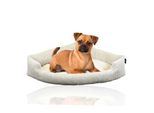 Rohrschneider ® XXL Eck-Hundebett für große Hunde aus Cord L
