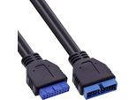 Inline® Cavo Usb 3.0 Interno 19Pin Maschio / 19Pin Femmina, Prolunga, 0,35M